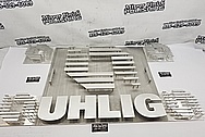 UHLIG Stainless Steel Sign Art BEFORE Chrome-Like Metal Polishing and Buffing Services / Restoration Services - Aluminum Polishing