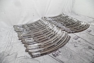 Harley Davidson Motorcycle Stainless Steel Windshield Trim Pieces BEFORE Chrome-Like Metal Polishing and Buffing Services - Stainless Steel Polishing - Manufacturer Polishing Services 