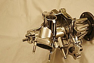 Toyota Supra 2JZGTE Aluminum Waterpump AFTER Chrome-Like Metal Polishing and Buffing Services