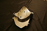 Kawasaki Motorcycle Aluminum Cover Piece AFTER Chrome-Like Metal Polishing and Buffing Services