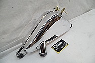 Aluminum Motorcycle Gas Tank AFTER Chrome-Like Metal Polishing and Buffing Services / Restoration Services