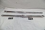 Aluminum Motorcycle Front Forks AFTER Chrome-Like Metal Polishing and Buffing Services / Restoration Services