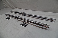 Aluminum Motorcycle Front Forks AFTER Chrome-Like Metal Polishing and Buffing Services / Restoration Services