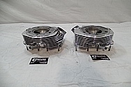 1967 Harley Davidson Aluminum Cylinder Heads AFTER Chrome-Like Metal Polishing and Buffing Services / Restoration Services