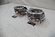 1967 Harley Davidson Aluminum Cylinder Heads AFTER Chrome-Like Metal Polishing and Buffing Services / Restoration Services