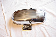 BMW Aluminum Motorcycle Aluminum Cover AFTER Chrome-Like Metal Polishing and Buffing Services plus Clearcoating Services
