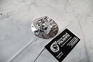 Custom Chopper Aluminum Skull Piece BEFORE Chrome-Like Metal Polishing and Buffing Services / Restoration Services