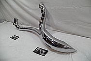 Custom Chopper Aluminum Skull Piece BEFORE Chrome-Like Metal Polishing and Buffing Services / Restoration Services