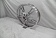 2014 Harley Davidson Street Glide Motorcycle Front Wheel AFTER Chrome-Like Metal Polishing and Buffing Services / Restoration Services