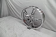 2014 Harley Davidson Street Glide Motorcycle Front Wheel AFTER Chrome-Like Metal Polishing and Buffing Services / Restoration Services