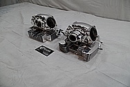 2008 Ducatti 1100 Monster Aluminum Cylinder Heads AFTER Chrome-Like Metal Polishing and Buffing Services / Restoration Services