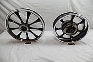 2010 Honda Furty Aluminum Motorcycle / Bike Wheels AFTER Chrome-Like Metal Polishing and Buffing Services / Restoration Services