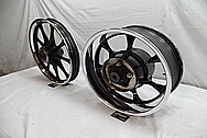 2010 Honda Furty Aluminum Motorcycle / Bike Wheels AFTER Chrome-Like Metal Polishing and Buffing Services / Restoration Services