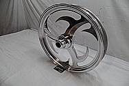 Aluminum Motorcycle / Bike Wheels AFTER Chrome-Like Metal Polishing and Buffing Services / Restoration Services