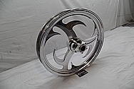 Aluminum Motorcycle / Bike Wheels AFTER Chrome-Like Metal Polishing and Buffing Services / Restoration Services