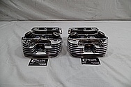 Harley Davidson Aluminum Cylinder Heads AFTER Chrome-Like Metal Polishing / Restoration