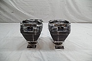 Harley Davidson Aluminum Cylinders and Cylinder Heads AFTER Chrome-Like Metal Polishing / Restoration