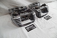 Harley Davidson Aluminum Diamond Cut Cylinder Heads AFTER Chrome-Like Metal Polishing and Buffing Services - Aluminum Polishing 