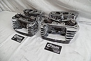 Harley Davidson Aluminum Diamond Cut Cylinder Heads AFTER Chrome-Like Metal Polishing and Buffing Services - Aluminum Polishing 