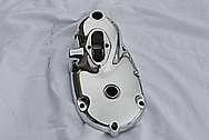 Triumph Motorcycle Aluminum Cover Piece AFTER Chrome-Like Metal Polishing and Buffing Services