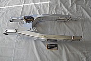 Aluminum Motorcycle Swingarm AFTER Chrome-Like Metal Polishing and Buffing Services - Aluminum Polishing