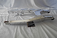 Aluminum Motorcycle Swingarm AFTER Chrome-Like Metal Polishing and Buffing Services - Aluminum Polishing