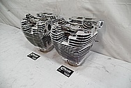 Harley Davidson Aluminum Cylinder Heads and Cylinders AFTER Chrome-Like Metal Polishing and Buffing Services - Aluminum Polishing