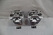 Harley Davidson Aluminum Cylinder Heads and Cylinders AFTER Chrome-Like Metal Polishing and Buffing Services - Aluminum Polishing