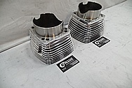 Harley Davidson Aluminum Cylinder Heads and Cylinders AFTER Chrome-Like Metal Polishing and Buffing Services - Aluminum Polishing