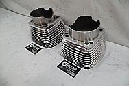 Harley Davidson Aluminum Cylinder Heads and Cylinders AFTER Chrome-Like Metal Polishing and Buffing Services - Aluminum Polishing