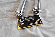 Vintage Aluminum Motorcycle Front Forks AFTER Chrome-Like Metal Polishing - Aluminum Polishing Service