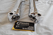 Vintage Aluminum Motorcycle Front Forks AFTER Chrome-Like Metal Polishing - Aluminum Polishing Service