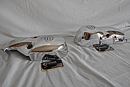 Vintage Aluminum Motorcycle Engine Cover Pieces AFTER Chrome-Like Metal Polishing - Aluminum Polishing Service