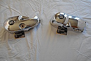 Vintage Aluminum Motorcycle Engine Cover Pieces AFTER Chrome-Like Metal Polishing - Aluminum Polishing Services - Custom Painting Services 