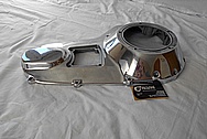 Motorcycle Aluminum Engine Cover Piece AFTER Chrome-Like Metal Polishing - Aluminum Polishing Services