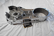 Motorcycle Aluminum Engine Cover Piece AFTER Chrome-Like Metal Polishing - Aluminum Polishing Services