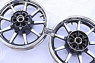 2005 1700cc Yamaha Roadstar Aluminum Wheel AFTER Chrome-Like Metal Polishing and Buffing Services