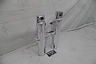 Aluminum Motorcycle Front Fork Tubes AFTER Chrome-Like Metal Polishing - Aluminum Polishing Services