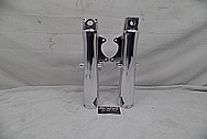 Aluminum Motorcycle Front Fork Tubes AFTER Chrome-Like Metal Polishing - Aluminum Polishing Services