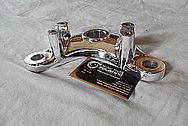 Aluminum Motorcycle Triple Tree AFTER Chrome-Like Metal Polishing - Aluminum Polishing Services