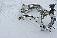 2006 Suzuki Hayabusa Aluminum Motorcycle Frame AFTER Chrome-Like Metal Polishing and Buffing Services