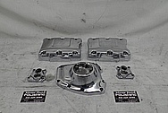 Aluminum Motorcycle Engine Cover Pieces AFTER Chrome-Like Metal Polishing - Aluminum Polishing Services