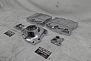 Aluminum Motorcycle Engine Cover Pieces AFTER Chrome-Like Metal Polishing - Aluminum Polishing Services