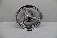 2004 Suzuki GSXR-1000 Aluminum Motorcycle Rear Wheel AFTER Chrome-Like Metal Polishing - Aluminum Polishing Services