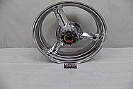 2004 Suzuki GSXR-1000 Aluminum Motorcycle Rear Wheel AFTER Chrome-Like Metal Polishing - Aluminum Polishing Services