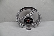 2004 Suzuki GSXR-1000 Aluminum Motorcycle Rear Wheel AFTER Chrome-Like Metal Polishing - Aluminum Polishing Services