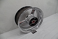 2004 Suzuki GSXR-1000 Aluminum Motorcycle Rear Wheel AFTER Chrome-Like Metal Polishing - Aluminum Polishing Services