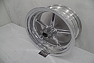 Harley Davidson Rocker Custom Aluminum Motorcycle Wheels AFTER Chrome-Like Metal Polishing - Aluminum Polishing Services