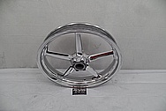 Aluminum Motorcycle Wheels AFTER Chrome-Like Metal Polishing - Aluminum Polishing Services