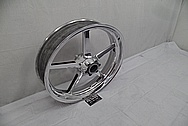 Aluminum Motorcycle Wheels AFTER Chrome-Like Metal Polishing - Aluminum Polishing Services